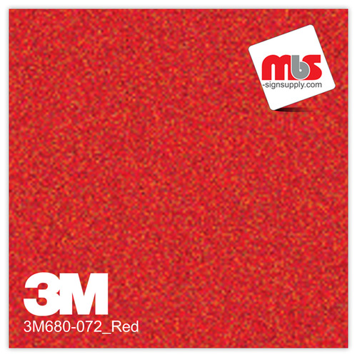 15'' x 50 Yards 3M™ 680 Scotchlite™ Gloss Red 5 year Unpunched 7 Mil Graphic Vinyl Film (Color Code 072)
