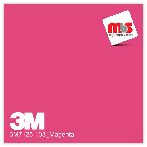 15'' x 10 Yards 3M™ 7125 Scotchcal™ ElectroCut™ Gloss Magenta 7 year Unpunched 2 Mil Cast Graphic Vinyl Film (Color Code 103)