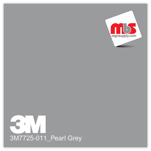 15'' x 10 Yards 3M™ 7725 Scotchcal™ ElectroCut™ Gloss Pearl Grey 8 year Punched 2 Mil Cast Graphic Vinyl Film (Color Code 011)