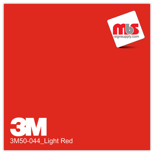 24'' x 50 Yards 3M™ Series 50 Scotchcal Gloss Light Red 5 Year Unpunched 3 Mil Calendered Graphic Vinyl Film (Color Code 044)