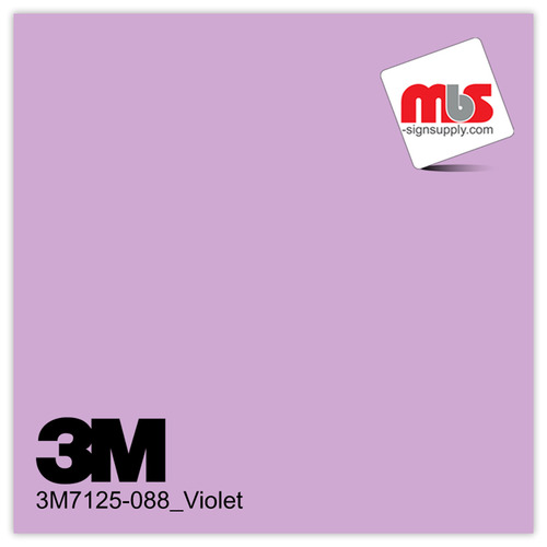 15'' x 10 Yards 3M™ 7125 Scotchcal™ ElectroCut™ Gloss Violet 7 year Unpunched 2 Mil Cast Graphic Vinyl Film (Color Code 088)
