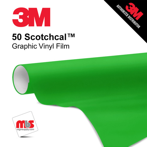 30'' x 10 Yards 3M™ Series 50 Scotchcal Gloss Grass Green 5 Year Punched 3 Mil Calendered Graphic Vinyl Film (Color Code 073)