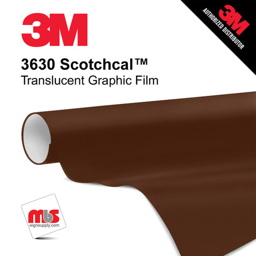 24'' x 10 Yards 3M™ 3630 Scotchcal™ Matte Dark Brown 7 year Unpunched 2 Mil Cast Graphic Vinyl Film (Color Code 059)