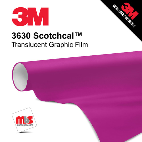 24'' x 10 Yards 3M™ 3630 Scotchcal™ Matte Intense Magenta 7 year Unpunched 2 Mil Cast Graphic Vinyl Film (Color Code 118)