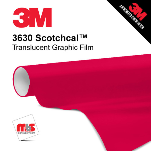 48'' x 10 Yards 3M™ 3630 Scotchcal™ Matte Vivid Rose 7 year Unpunched 2 Mil Cast Graphic Vinyl Film (Color Code 078)