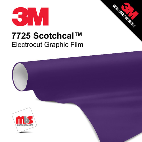 15'' x 50 Yards 3M™ 7725 Scotchcal™ ElectroCut™ Gloss Purple 8 year Unpunched 2 Mil Cast Graphic Vinyl Film (Color Code 048)