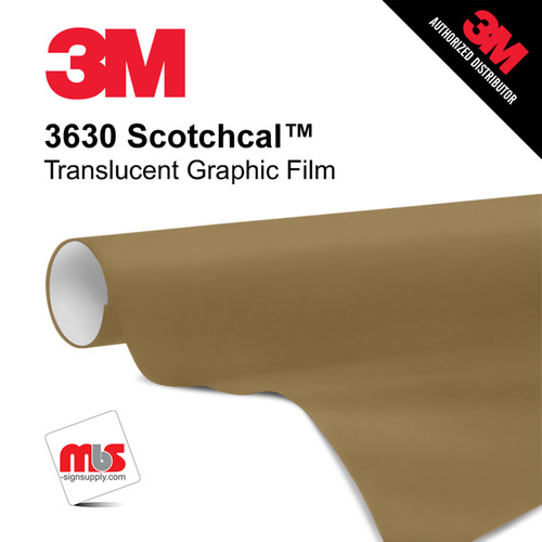 24'' x 50 Yards 3M™ 3630 Scotchcal™ Matte Gold Metal 7 year Unpunched 2 Mil Cast Graphic Vinyl Film (Color Code 131)