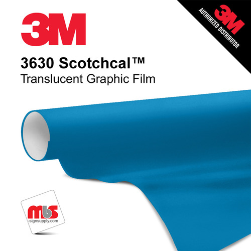 48'' x 50 Yards 3M™ 3630 Scotchcal™ Matte Light European Blue 7 year Unpunched 2 Mil Cast Graphic Vinyl Film (Color Code 147)