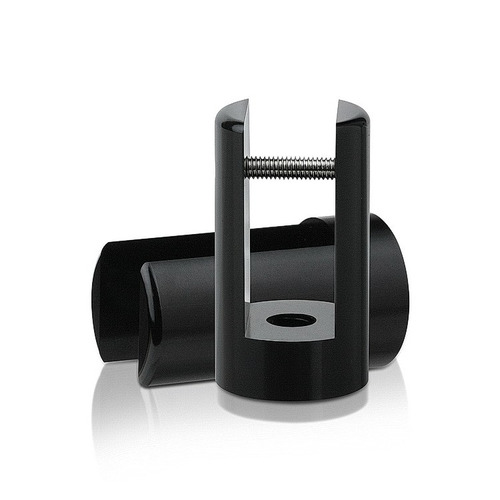 Aluminum Black Anodized Finish 1'' x 1-3/8'' Projecting Gripper, Holds Up To 1/2'' Material