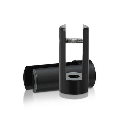 Aluminum Black Anodized Finish 1-3/8'' x 1-3/4'' Projecting Gripper, Holds Up To 3/8'' Material