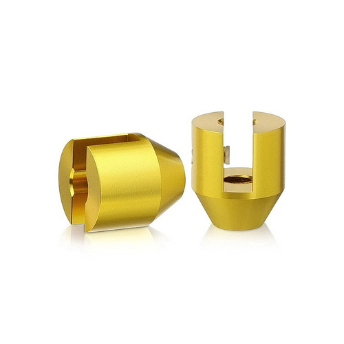 Aluminum Gold Anodized Finish 7/8'' x 7/8'' Projecting Gripper, Holds Up To 1/4'' Material