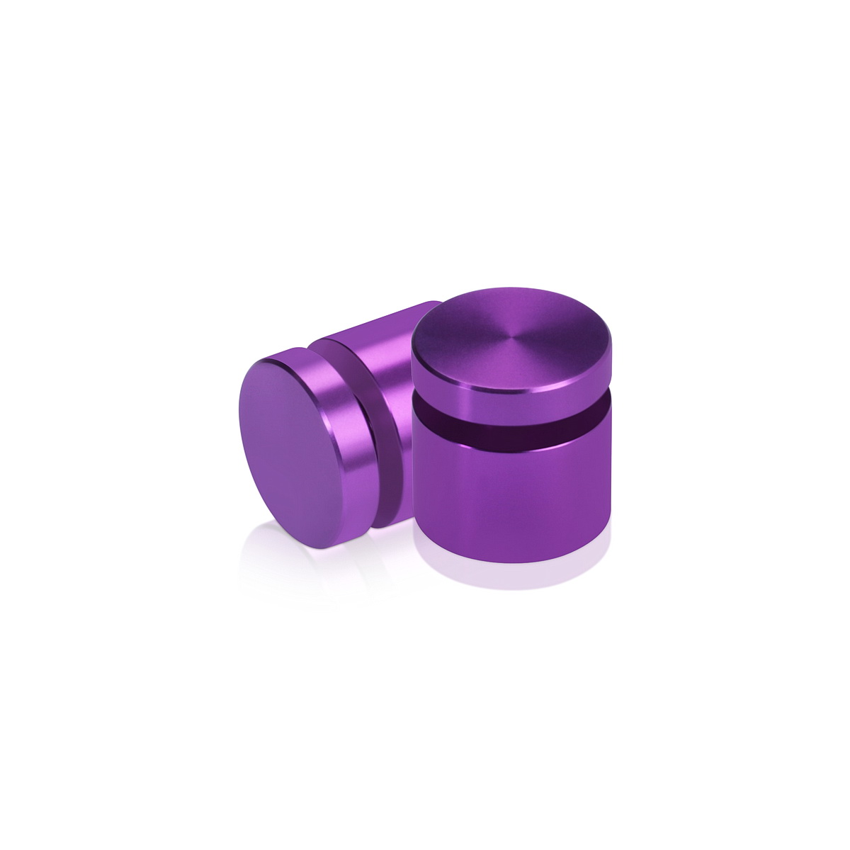 3/4'' Diameter X 1/2'' Barrel Length, Affordable Aluminum Standoffs, Purple Anodized Finish Easy Fasten Standoff (For Inside / Outside use) [Required Material Hole Size: 7/16'']