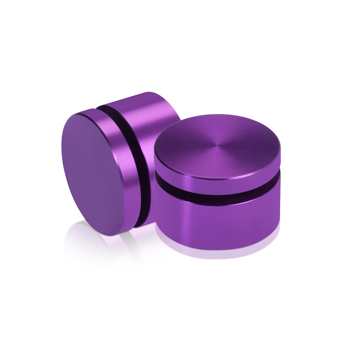 1-1/4'' Diameter X 1/2'' Barrel Length, Affordable Aluminum Standoffs, Purple Anodized Finish Easy Fasten Standoff (For Inside / Outside use) [Required Material Hole Size: 7/16'']