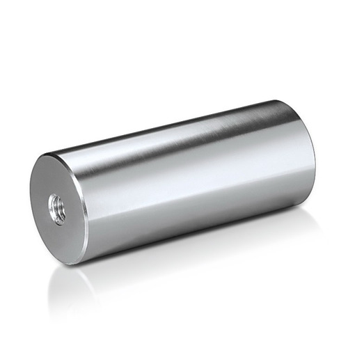 5/16-18 Threaded Barrels Diameter: 1 1/4'', Length: 3'', Clear Anodized [Required Material Hole Size: 3/8'' ]