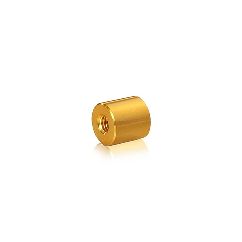 1/4-20 Threaded Barrels Diameter: 3/4'', Length: 3/4'',  Gold Anodized Aluminum Finish [Required Material Hole Size: 3/8'' ]