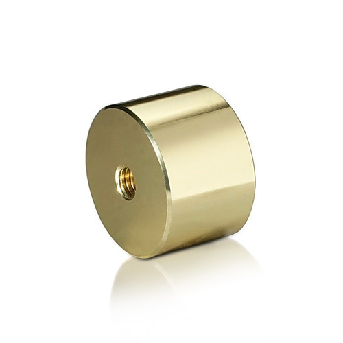 5/16-18 Threaded Barrels Diameter: 1 1/2'', Length: 1'', Gold Anodized [Required Material Hole Size: 3/8'' ]