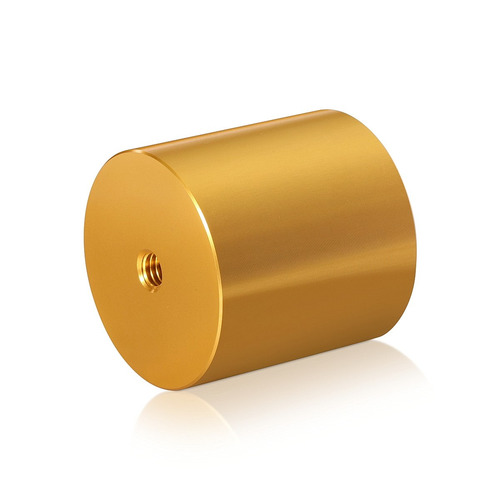 5/16-18 Threaded Barrels Diameter: 2'', Length: 2'', Gold Anodized [Required Material Hole Size: 3/8'' ]