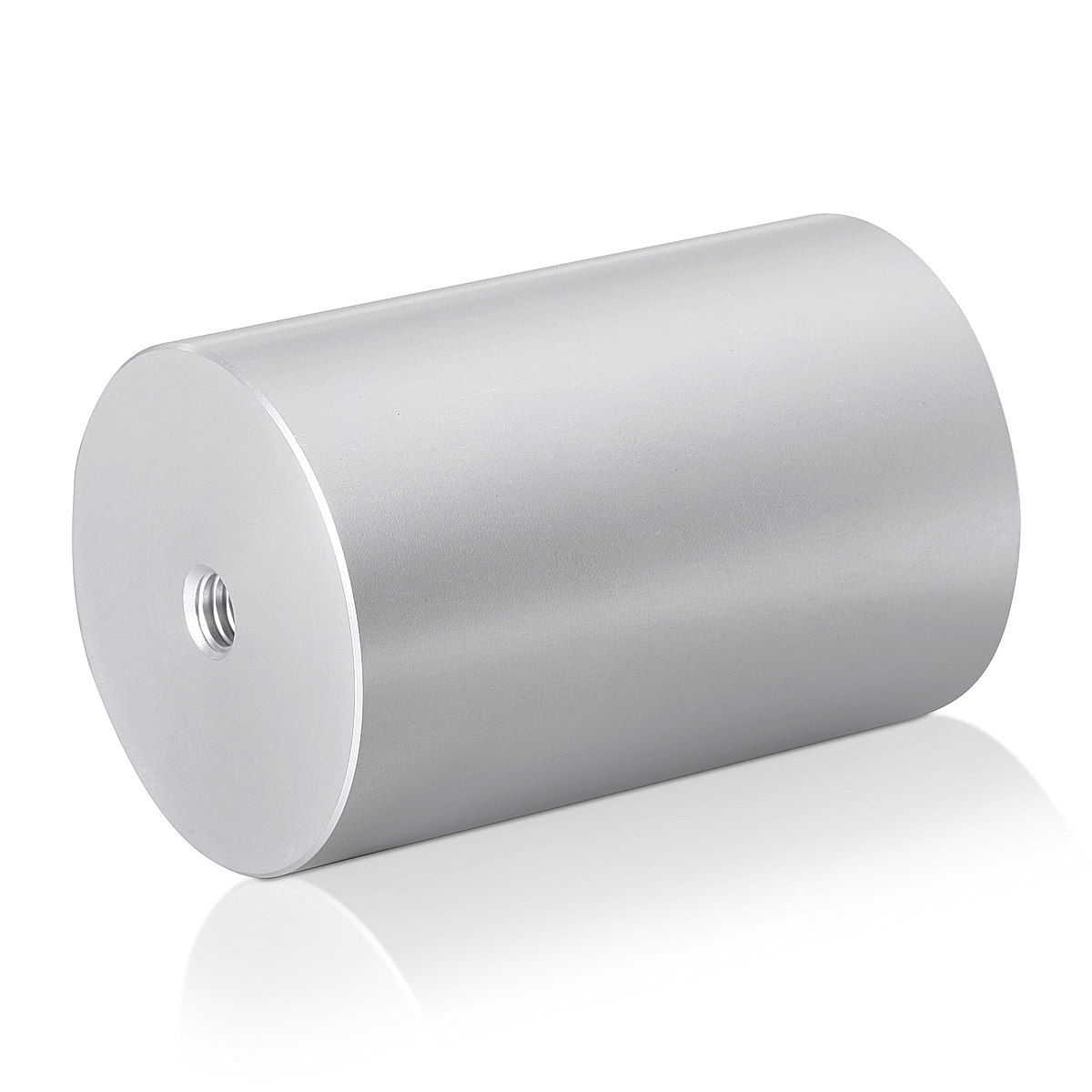 5/16-18 Threaded Barrels Diameter: 2'', Length: 3'', Clear Anodized [Required Material Hole Size: 3/8'' ]