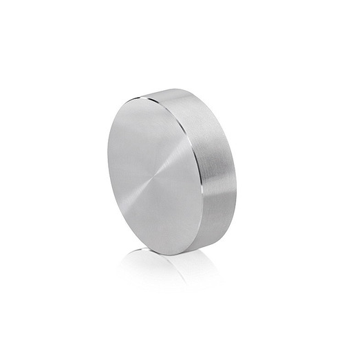 5/16-18 Threaded Caps Diameter: 2'', Height: 1/2'', Polished Stainless Steel Grade 304 [Required Material Hole Size: 3/8'']