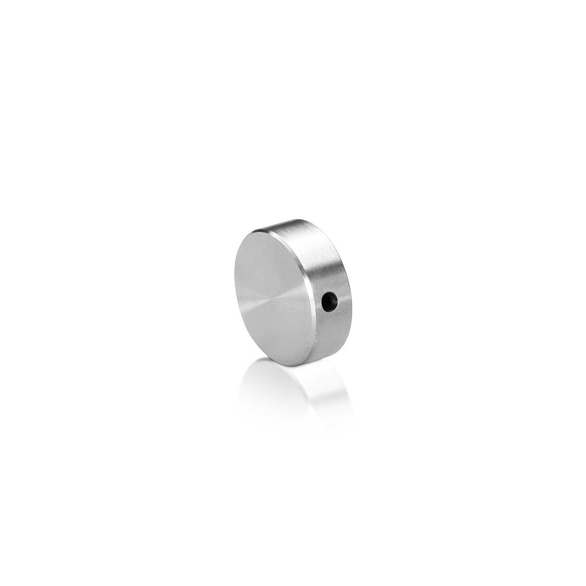 1/4-20 Threaded Locking Caps Diameter: 3/4'', Height: 1/4'', Brushed Satin Stainless Steel Grade 304 [Required Material Hole Size: 5/16'']