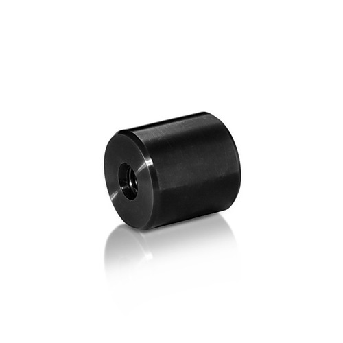 10-24 Threaded Barrels Diameter: 1'', Length: 1'', Black Anodized [Required Material Hole Size: 7/32'']