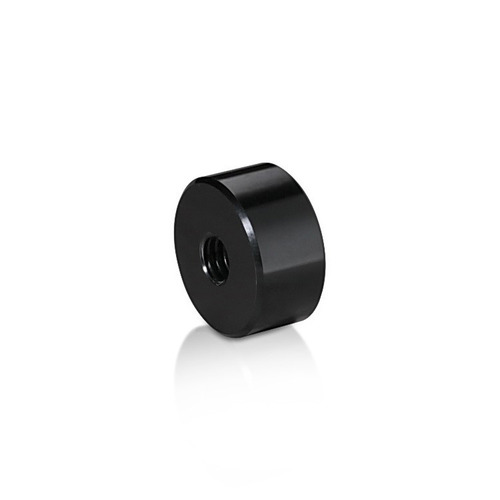 10-24 Threaded Barrels Diameter: 1'', Length: 3/4'', Black Anodized Aluminum [Required Material Hole Size: 7/32'']