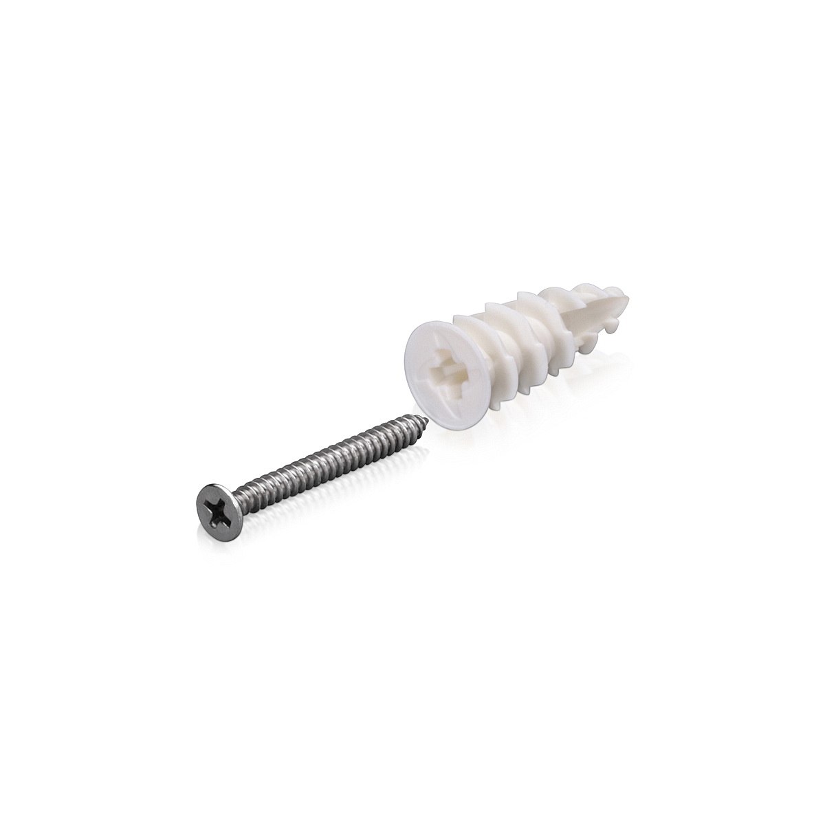 #8 Stainless Steel Screw and Nylon Anchor Package for Drywall