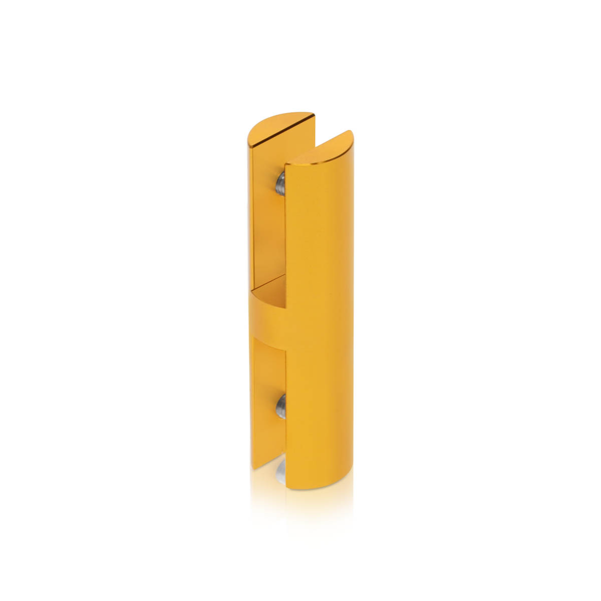 Double Sided Hanging Sign Support, Above and Below for 1/4'' Material Aluminum Gold Anodized Finish
