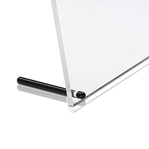 1/4'' Diameter x 3'' Length Desktop Table Standoffs (Aluminum Matte Black Anodized) [Required Material Hole Size: 7/32'']