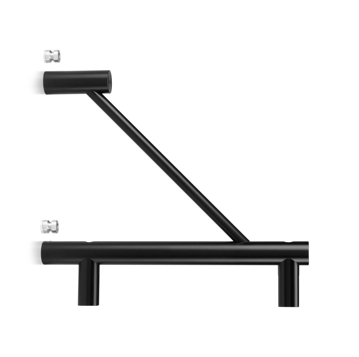 Aluminum Flag Sign Bracket Only, Matte Black Anodized Finish. 1/4'' Thickness Material Accepted, 7-7/8 Length, 3/4'' Diameter. (Sold Without Panel, Bracket Only)