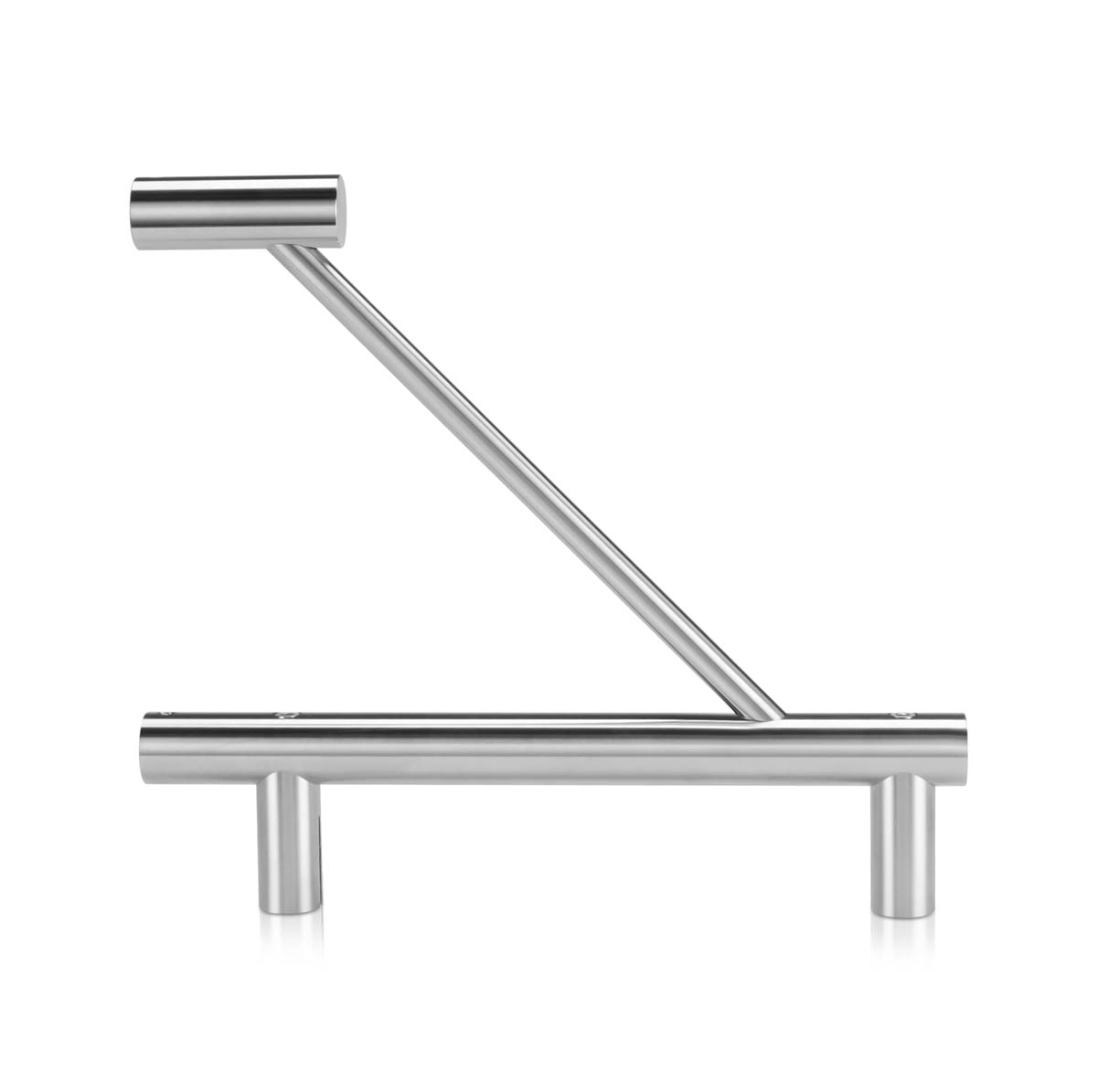 Aluminum Flag Sign Bracket Only, Stainless Steel Satin Brushed Finish. 1/4'' Thickness Material Accepted, 7-7/8 Length, 3/4'' Diameter. (Sold Without Panel, Bracket Only)