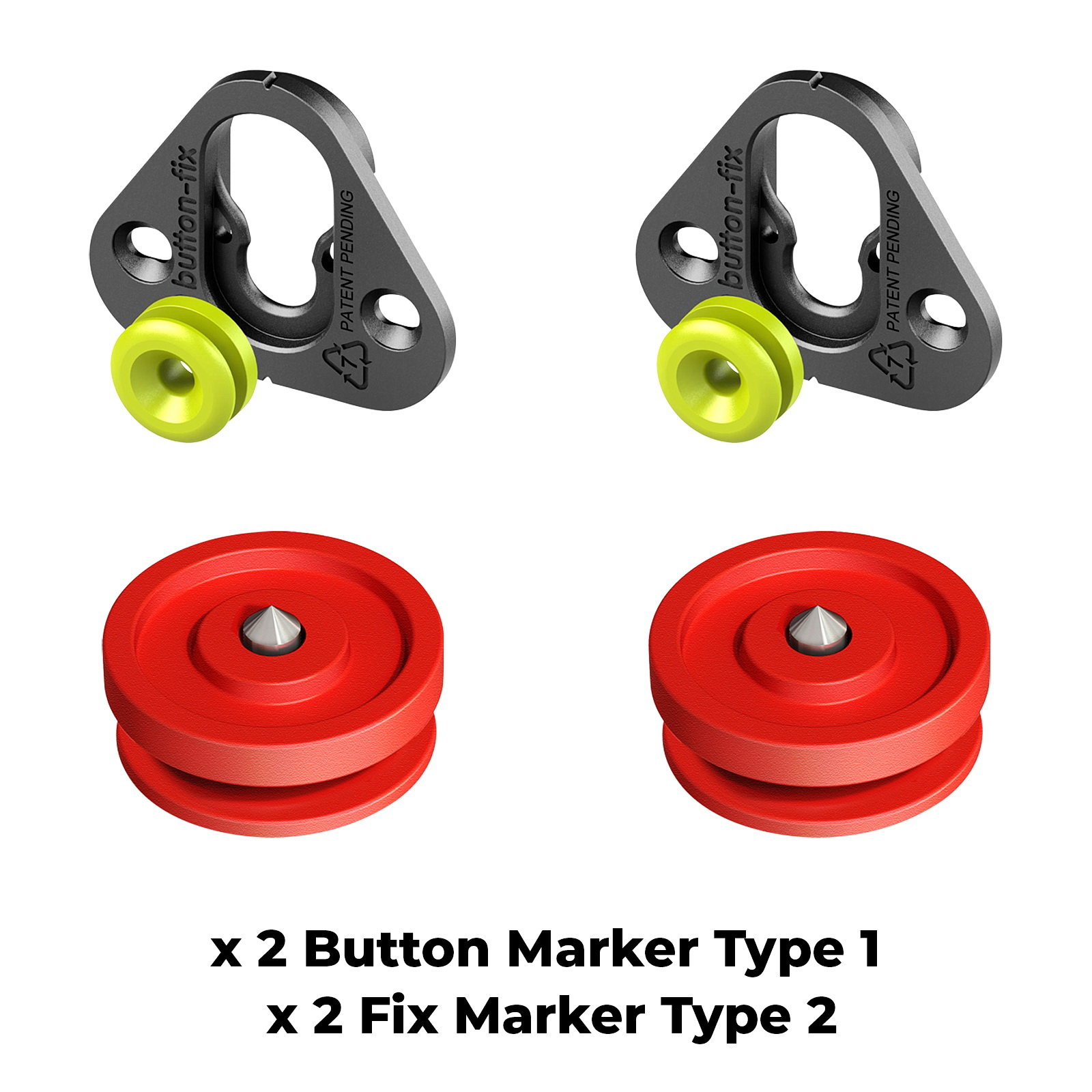 Button Fix Type 1 Bracket Marker Guide Kit Connecting Panels x2 + 2 Marker Tools