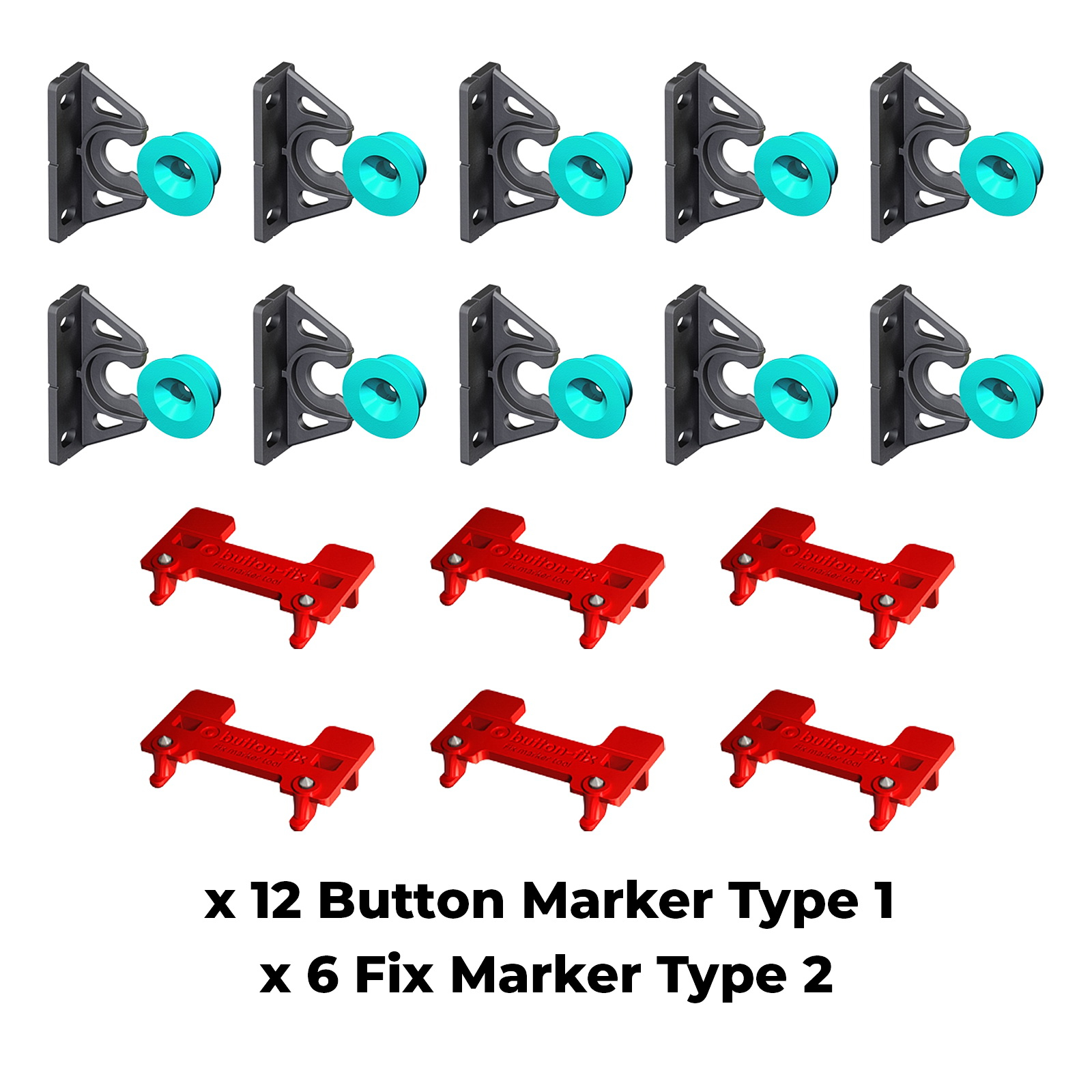 Button Fix Type 2 Bracket with New Upgraded Button x12 + 6 Marker Tools