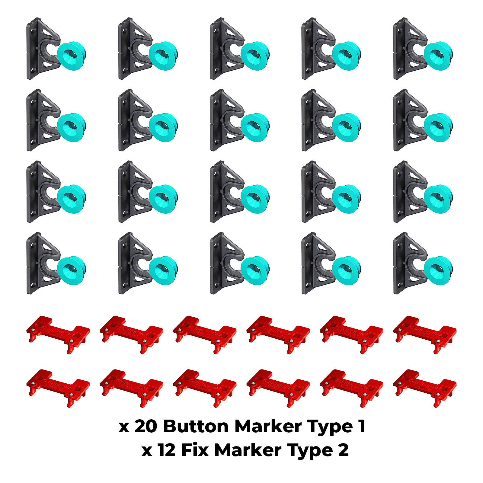 Button Fix Type 2 Bracket with New Upgraded Button x20 + 10 Marker Tools