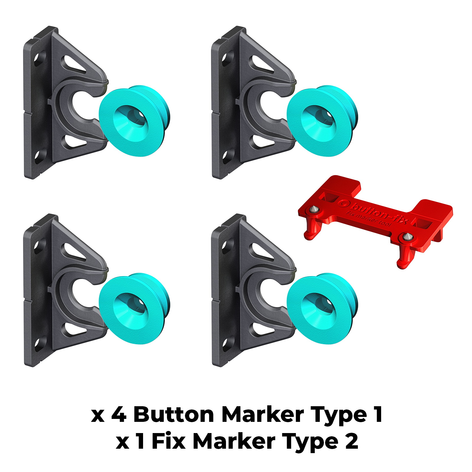 Button Fix Type 2 Bracket with New Upgraded Button x4 + 1 Marker Tool