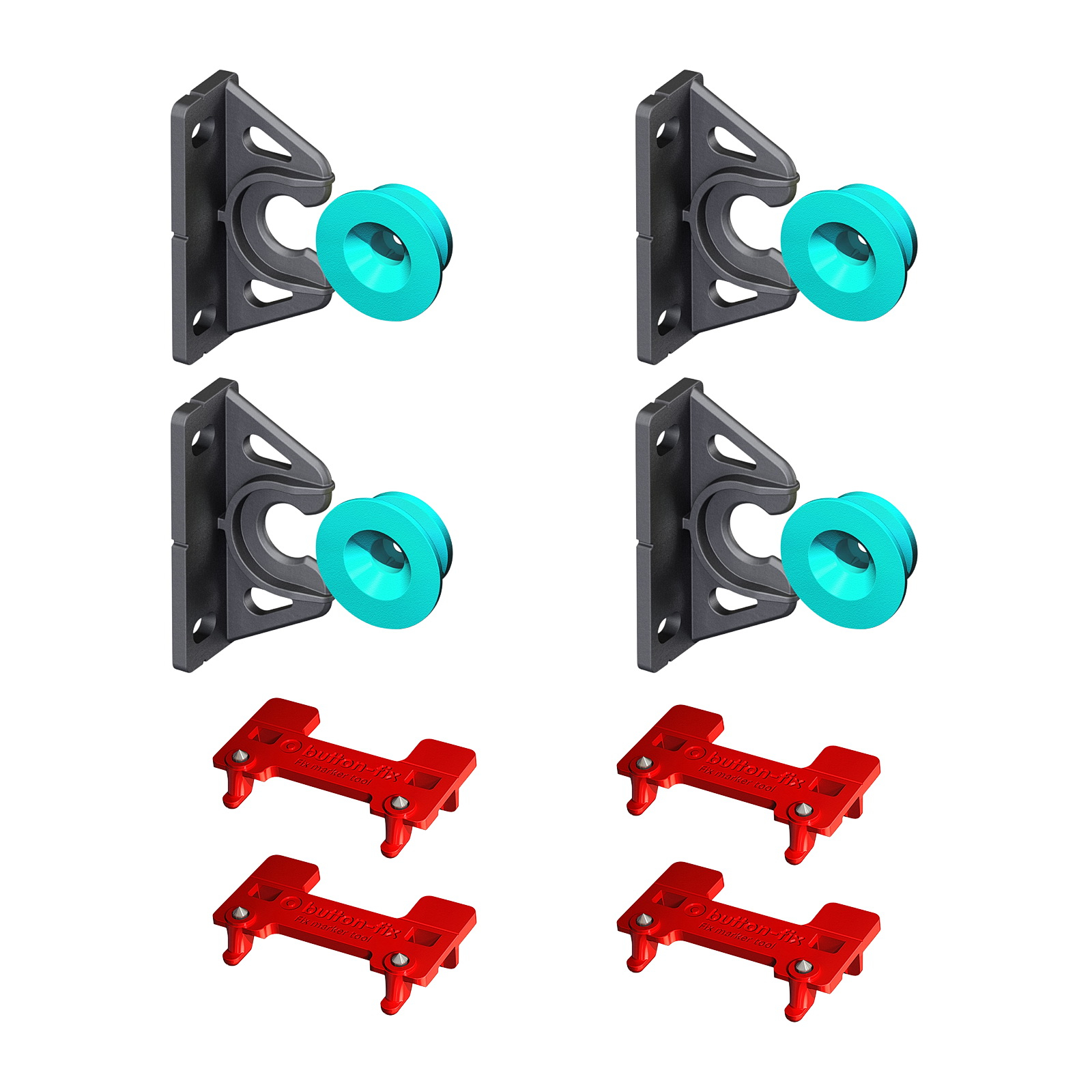 Button Fix Type 2 Bracket with New Upgraded Button x4 + 4 Marker Tools