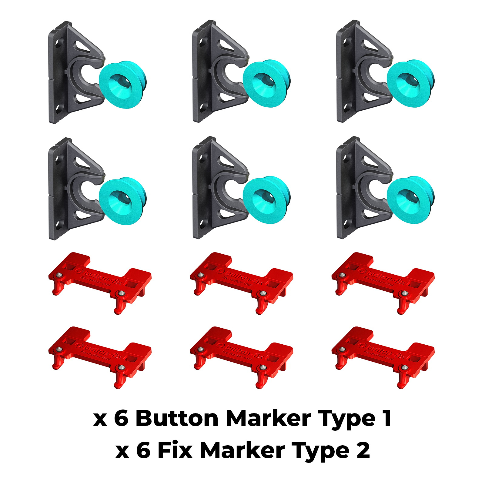 Button Fix Type 2 Bracket with New Upgraded Button x6 + 6 Marker Tools