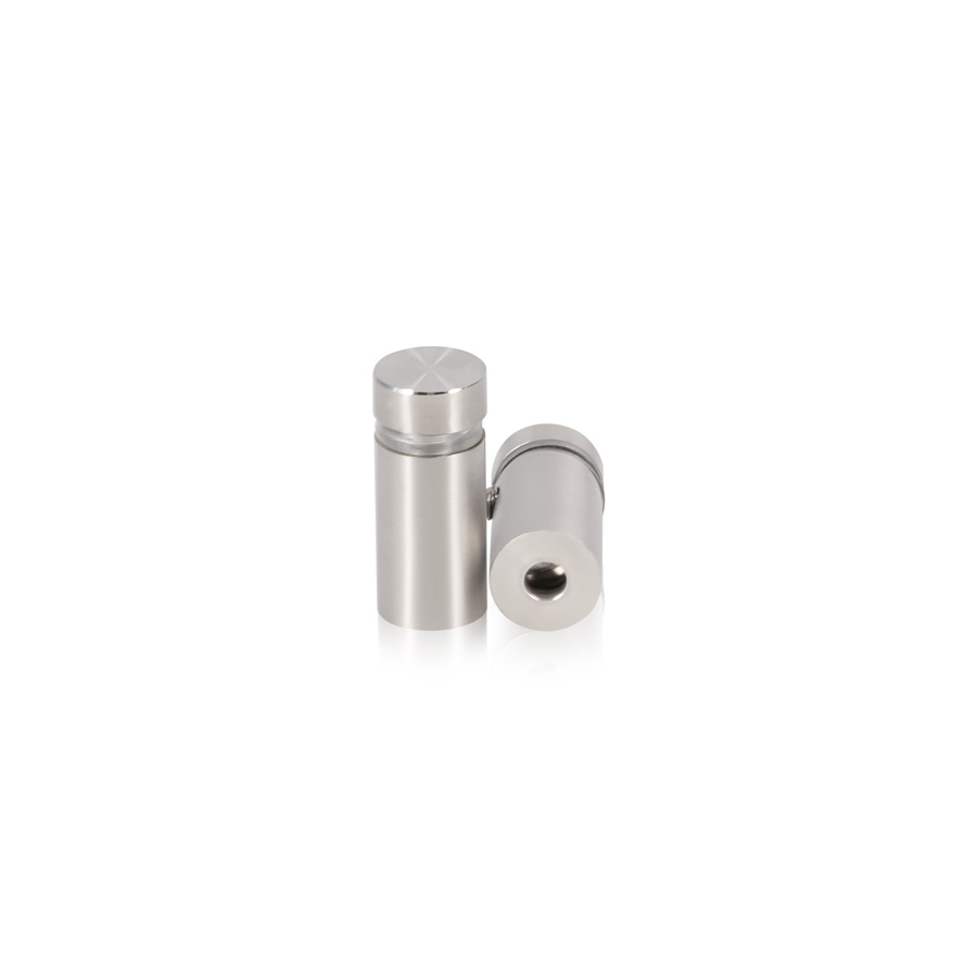 1/2'' Diameter X 3/4'' Barrel Length, (316 Marine Grade) Stainless Steel Brushed Finish. Easy Fasten Standoff (For Inside / Outside use) [Required Material Hole Size: 3/8'']