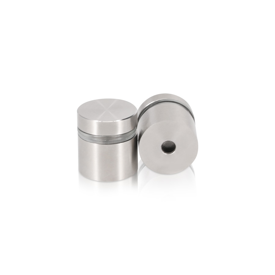 3/4'' Diameter X 1/2'' Barrel Length, (316 Marine Grade) Stainless Steel Brushed Finish. Easy Fasten Standoff (For Inside / Outside use) [Required Material Hole Size: 7/16'']