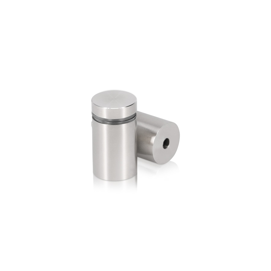 3/4'' Diameter X 1'' Barrel Length, (316 Marine Grade) Stainless Steel Brushed Finish. Easy Fasten Standoff (For Inside / Outside use) [Required Material Hole Size: 7/16'']