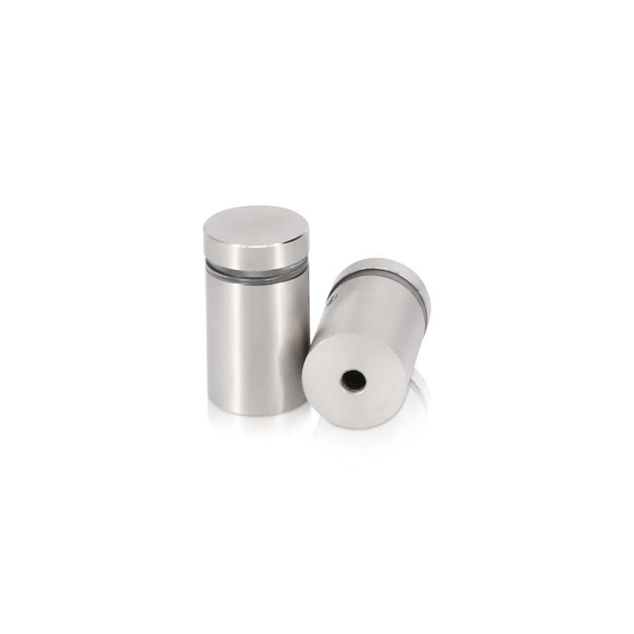 3/4'' Diameter X 1'' Barrel Length, (316 Marine Grade) Stainless Steel Brushed Finish. Easy Fasten Standoff (For Inside / Outside use) [Required Material Hole Size: 7/16'']