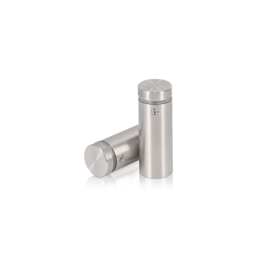 3/4'' Diameter X 1-3/4'' Barrel Length, (316 Marine Grade) Stainless Steel Brushed Finish. Easy Fasten Standoff (For Inside / Outside use) [Required Material Hole Size: 7/16'']
