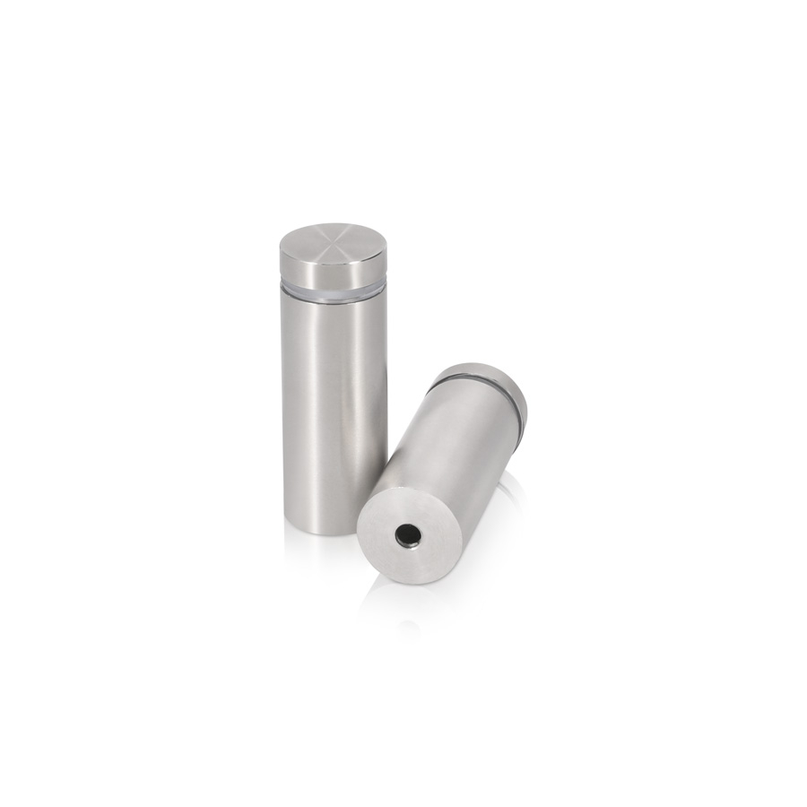 3/4'' Diameter X 1-3/4'' Barrel Length, (316 Marine Grade) Stainless Steel Brushed Finish. Easy Fasten Standoff (For Inside / Outside use) [Required Material Hole Size: 7/16'']