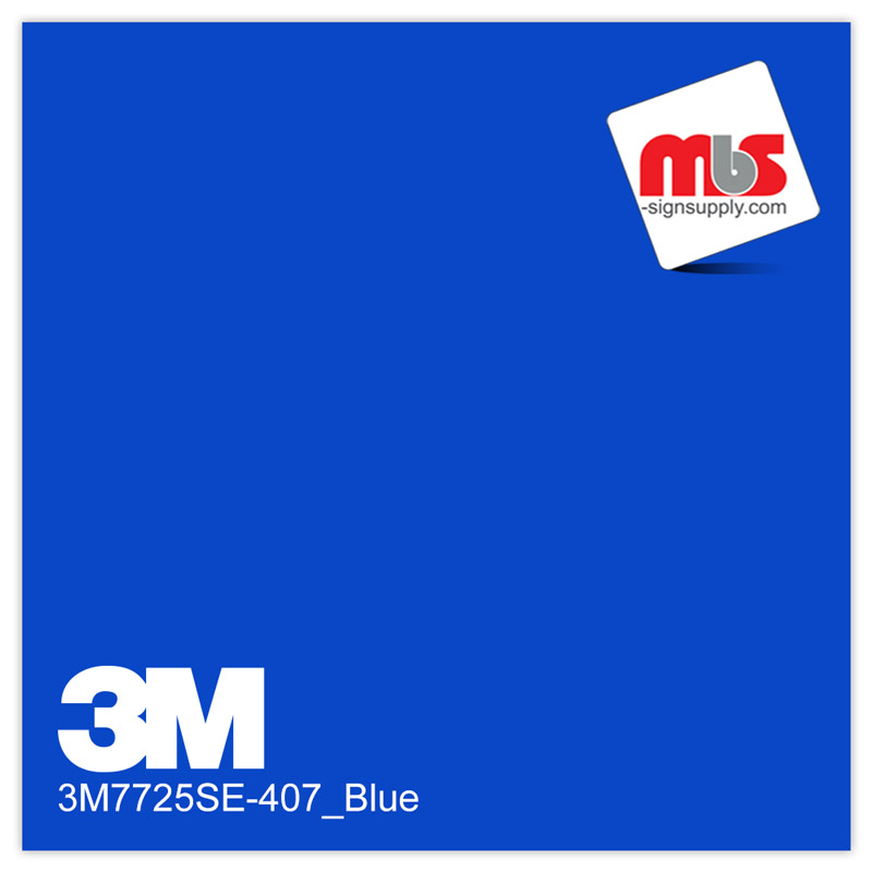15'' x 10 Yards 3M™ 7725 Scotchcal™ ElectroCut™ Fluorescent Blue 8 year Unpunched 3.2 Mil Cast Graphic Vinyl Film (Color Code 407)