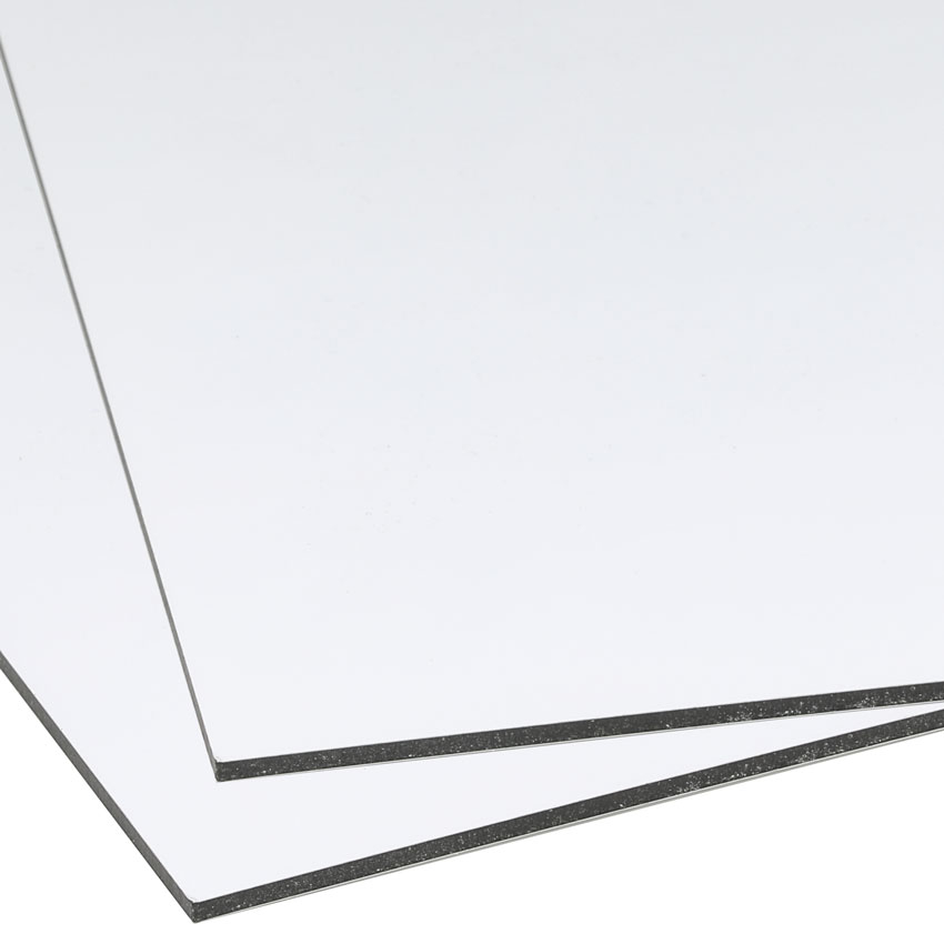 48'' x 96'' x 3mm Kong Aluminum Composite Panel .15 Metal Thickness Gloss White / Matte White Printable on Both Sides