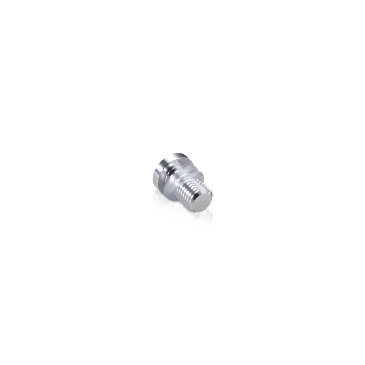 AL12-12AS Head replacement for Mbs-Standoffs 1/2'' Diameter x 1/2'' Barrel Length, Aluminum Clear Shiny Finish Standoffs (Includes 2 Silicone Washers).