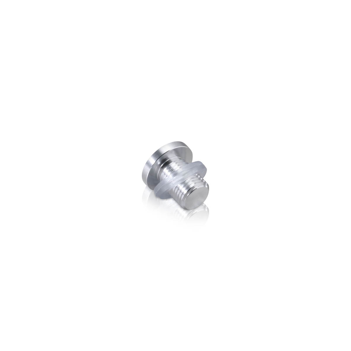 AL16-12AS Head replacement for Mbs-Standoffs 5/8'' Diameter x 1/2'' Barrel Length, Aluminum Clear Shiny Finish Standoffs (Includes 2 Silicone Washers).