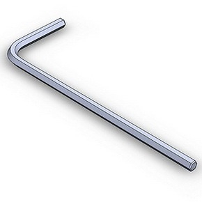 1.5 Millimeter Allen Wrench, Ball End, L-Shaped, Long Arm, Steel Zinc Plated.