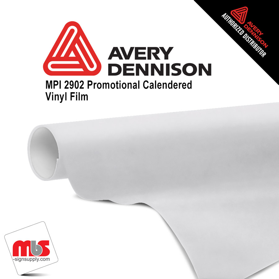 54'' x 50 yards Avery MPI2902 Gloss White Long Term Unpunched 3 Mil Calendered (Color Code 101)