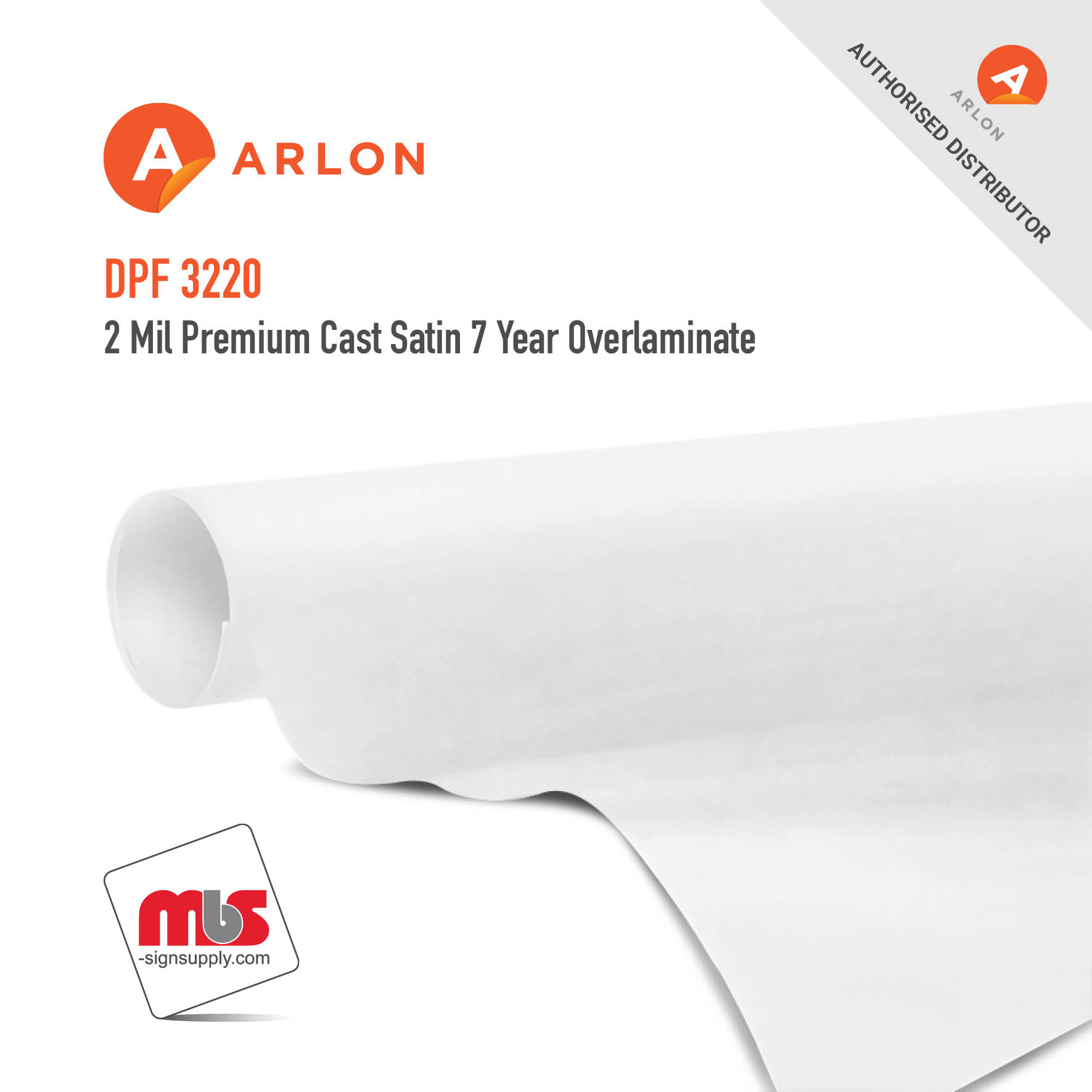 30'' x 50 Yard Roll - Arlon 3420 3 Mil Calendered Satin Slip-Resistant 6 months Overlaminate